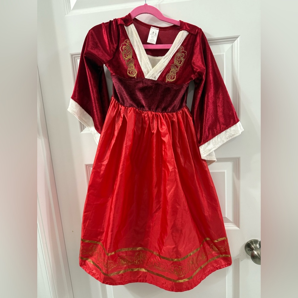 Charming Red and White Kids Costume Dress